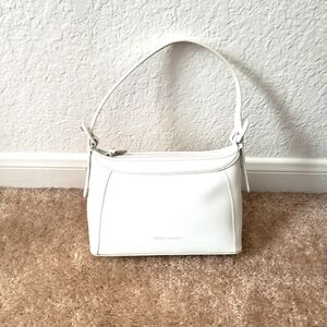 ENZO Angiolini y2k white faux leather shoulder bag with zipper closure